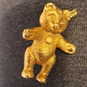 Gold Bear Brooch